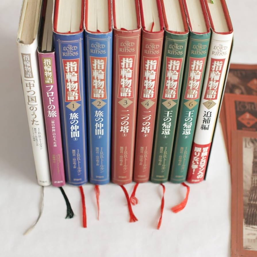 【入手困難】旧版指輪物語　ハードカバー　赤布本　全6巻　初版　帯付き 指輪物語 旧版箱付き赤布本 全6巻 トールキンの通販 by ラボ